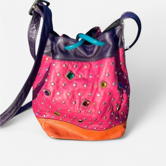Handbags - Colorful Studded Vintage Women's Bag